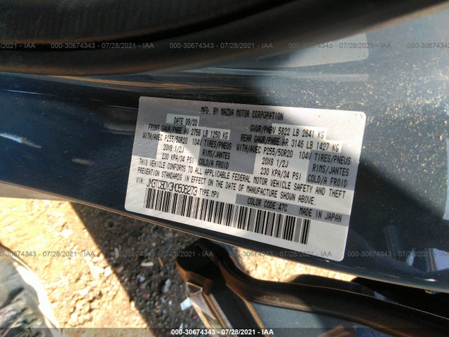 2021 Mazda CX-9, VIN: JM3TCBDY3M0506273