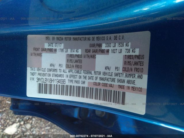 3MYDLBYV8HY194686 Toyota YARIS IA
