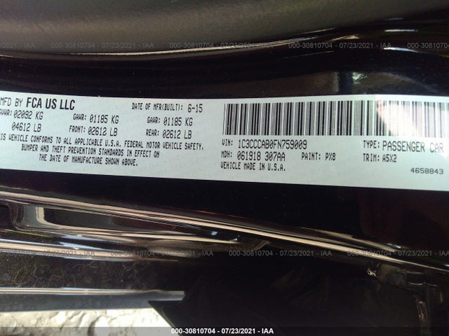 1C3CCCAB0FN759009 Chrysler 200 Limited