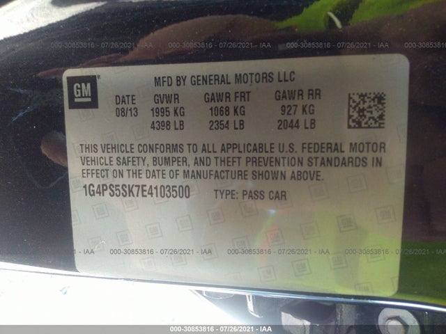 1G4PS5SK7E4103500 Buick Verano Leather Group