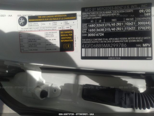 4JGFD6BB5MA299786 Mercedes-Benz Gle Amg Gle 53