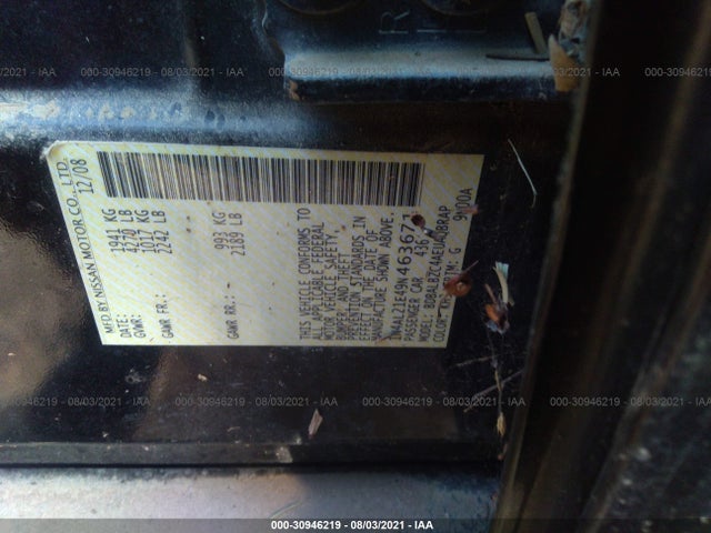 30946219 :رقم المزاد ، 1N4AL21E49N463671 vin ، 2009 Nissan Altima 2.5 S مزاد بيع