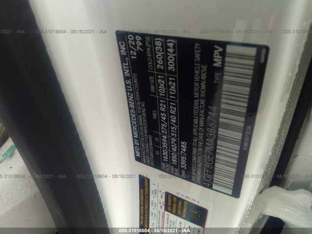 2021 Mercedes-Benz GLS-Class, VIN: 4JGFF8GE7MA386744