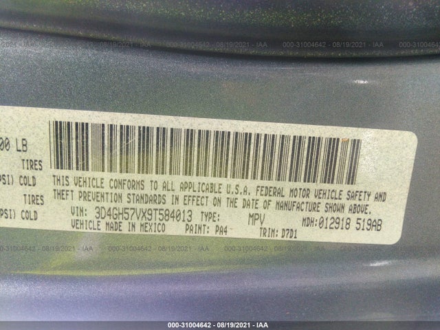 Dodge Journey Sxt 2009 3D4GH57VX9T584013 Image 10