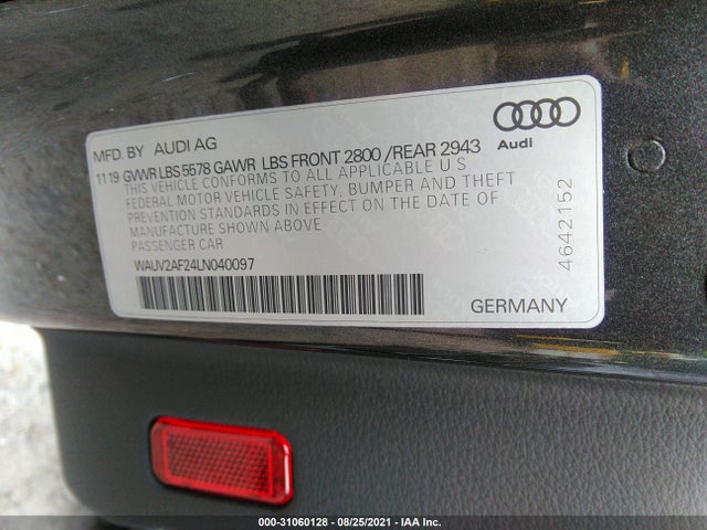 2020 Audi A7, VIN: WAUV2AF24LN040097