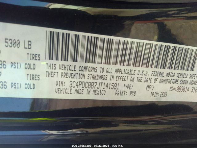 3C4PDCBB7JT141591 Dodge Journey Sxt
