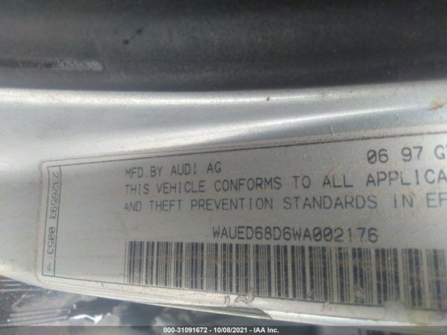 1998 AUDI A4 WAUED68D6WA002176 Photo 8