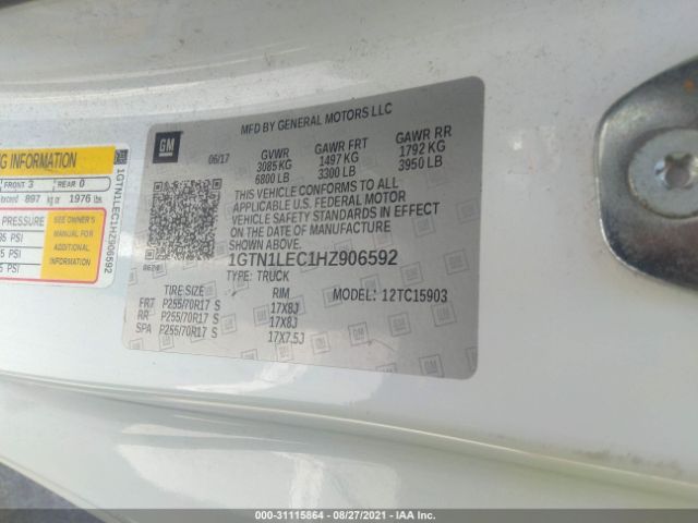 1GTN1LEC1HZ906592 GMC SIERRA 1500