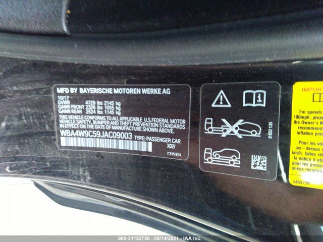 BMW 4 Series 2018 WBA4W9C59JAC09003 Image 10