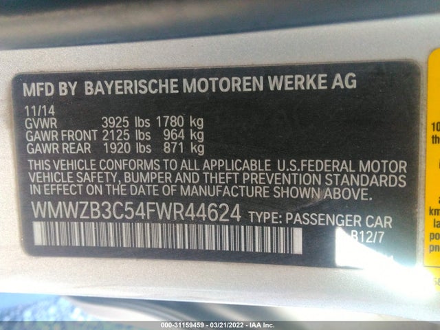 2015 Mini Countryman, VIN: WMWZB3C54FWR44624