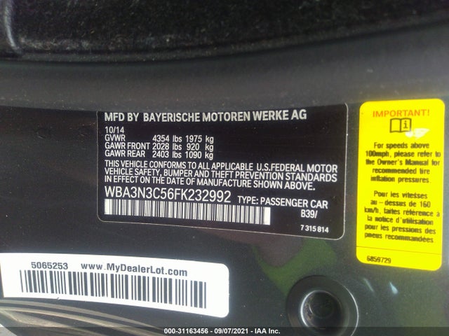 BMW 4 Series 428i 2015 WBA3N3C56FK232992 Image 9