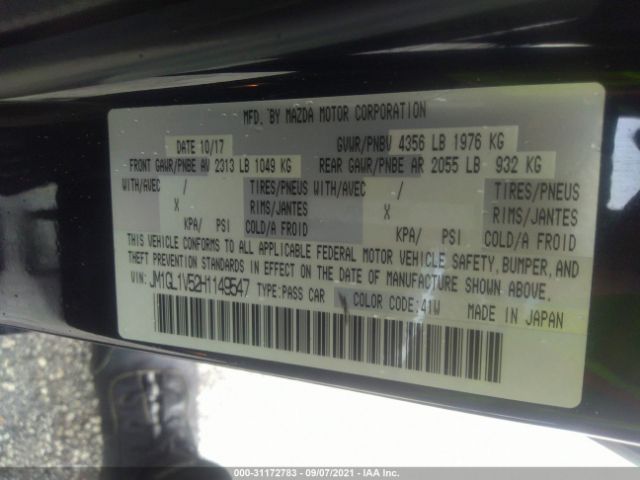 2017 MAZDA MAZDA6 JM1GL1V52H1149547 Photo 8