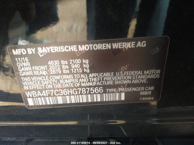 2017 BMW 4 Series, VIN: WBA4F7C36HG787566