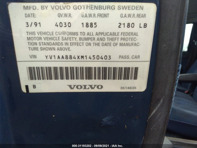 YV1AA884XM1450403 Volvo 240