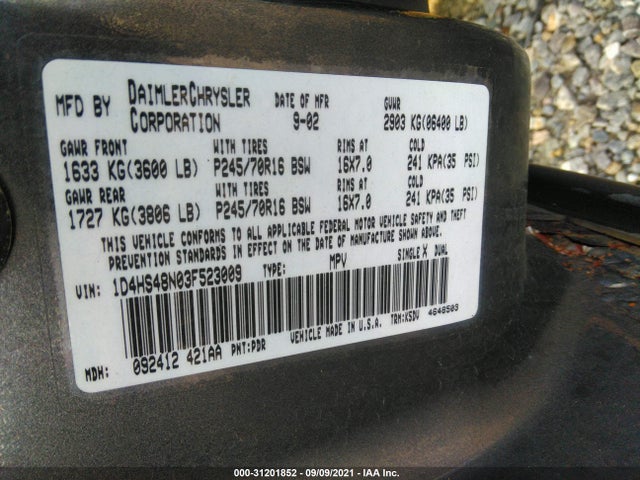 Dodge Durango Slt 2003 1D4HS48N03F523009 Image 11
