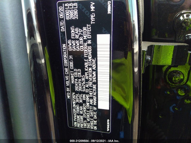 2021 Volvo XC90, VIN: YV4A22PL0M1672874