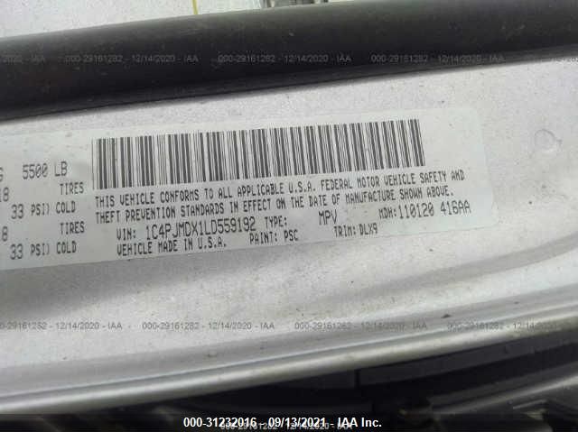 2020 JEEP CHEROKEE 1C4PJMDX1LD559192 Photo 8