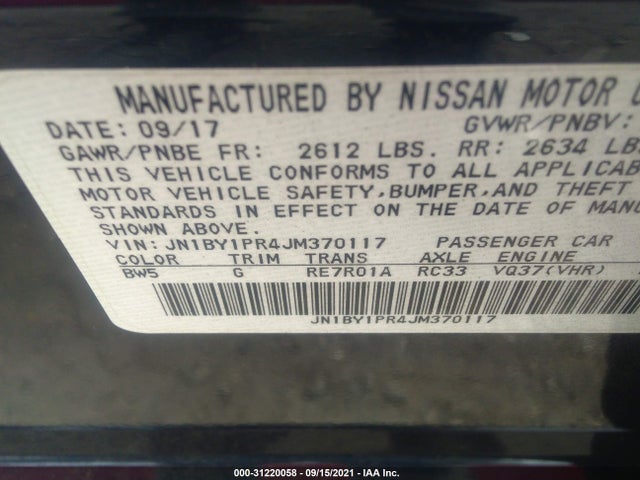 2018 Infiniti Q70, VIN: JN1BY1PR4JM370117