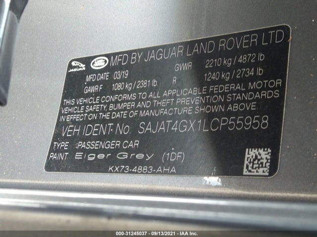 2020 Jaguar XE, VIN: SAJAT4GX1LCP55958