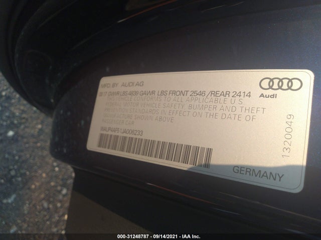 WAUP4AF51JA006233 Audi S5 Coupe Premium Plus