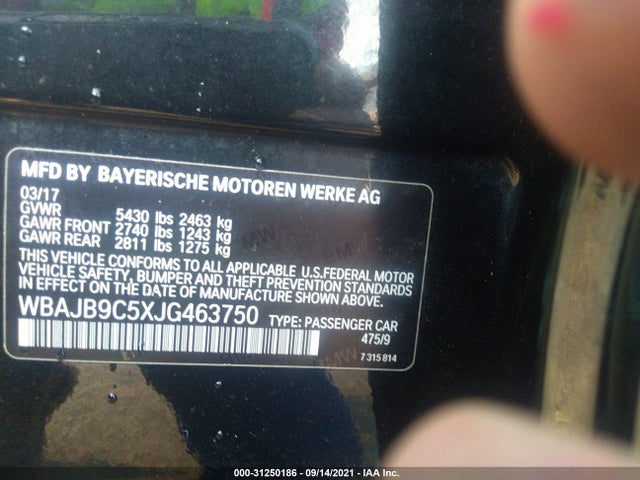 2018 BMW 5 Series, VIN: WBAJB9C5XJG463750