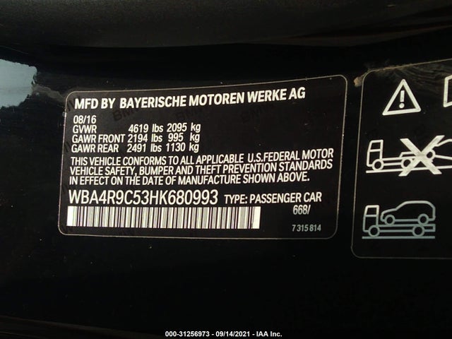 BMW 4 Series 430i Xdrive 2017 WBA4R9C53HK680993 Image 9