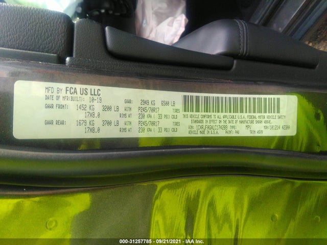 Jeep Grand Cherokee Laredo E 2020 1C4RJFAGXLC174289 Image 9