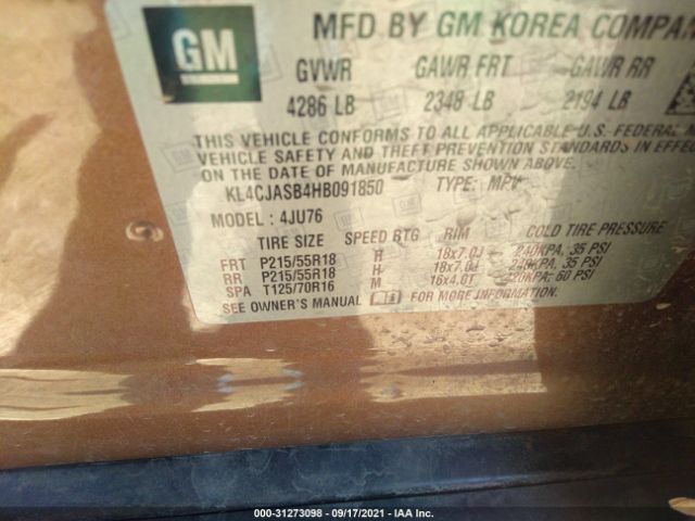 KL4CJASB4HB091850 Buick Encore Preferred