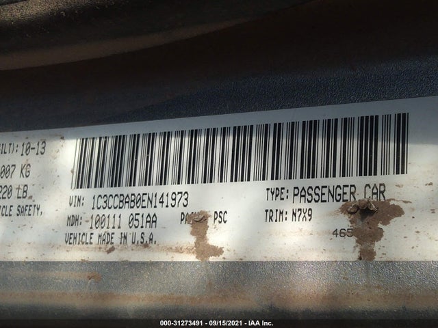 1C3CCBAB0EN141973 Chrysler 200 LX