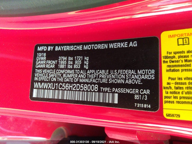 2017 Mini Hardtop, VIN: WMWXU1C56H2D58008