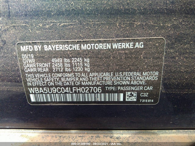 BMW 3 Series M340i Xdrive 2020 аукцион фото