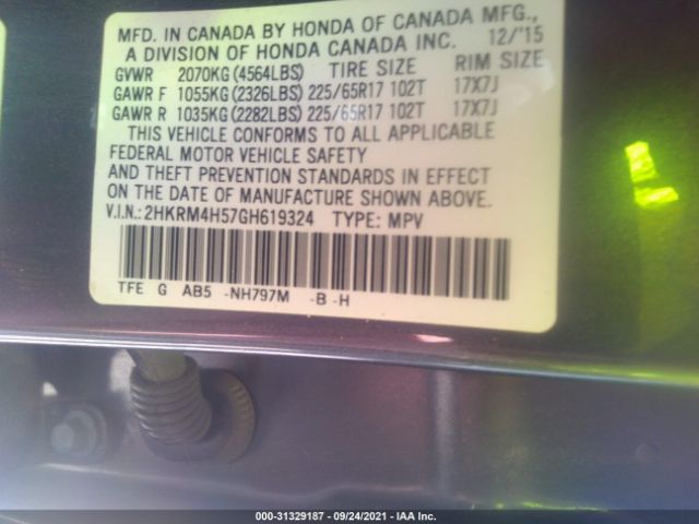 2HKRM4H57GH619324 Honda CR-V EX