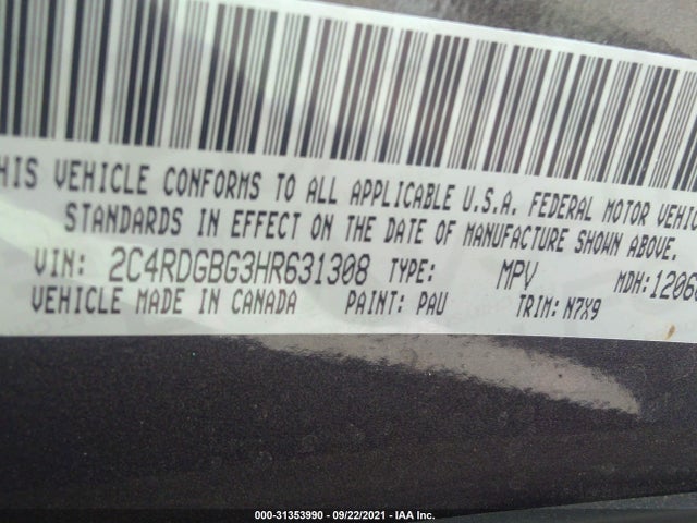 Dodge Grand Caravan Se Plus 2017 2C4RDGBG3HR631308 Image 15