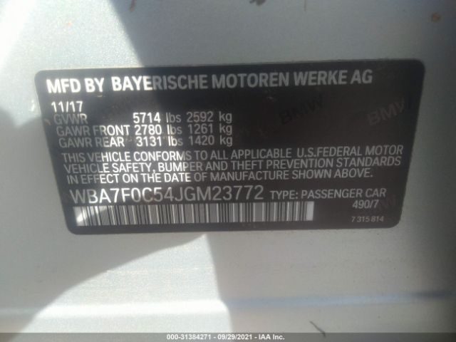 WBA7F0C54JGM23772 BMW 750i