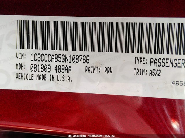 1C3CCCAB5GN108766 Chrysler 200 Limited