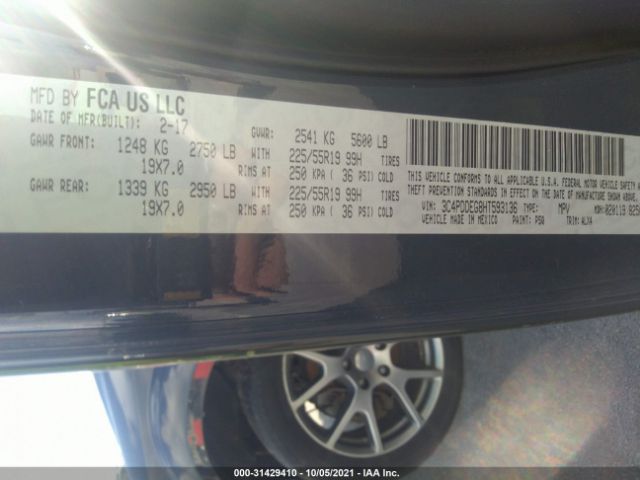 3C4PDDEG8HT593136 Dodge JOURNEY GT