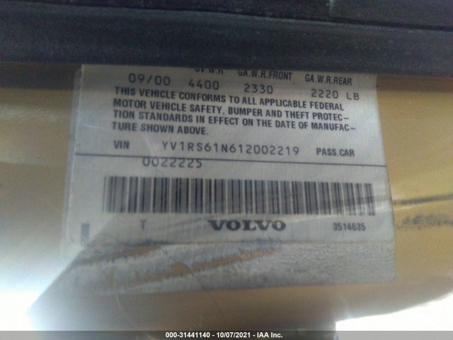 Volvo S60 2001 YV1RS61N612002219 Image 10