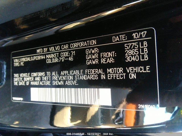 2018 Volvo S90, VIN: LVYBC0AL0JP038144