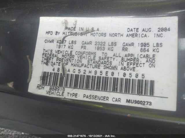 Dodge Stratus Cpe R/t 2005 4B3AG52H95E010505 Image 10