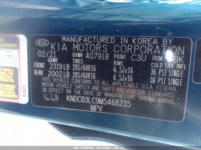 2021 Kia Niro, VIN: KNDCB3LC9M5468235