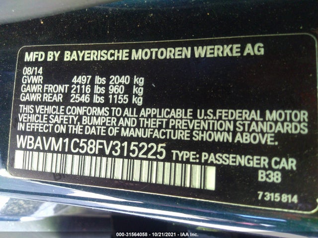 BMW X1 Sdrive28i 2015 WBAVM1C58FV315225 Image 10