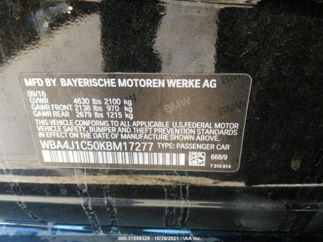 WBA4J1C50KBM17277 BMW 430i Gran Coupe