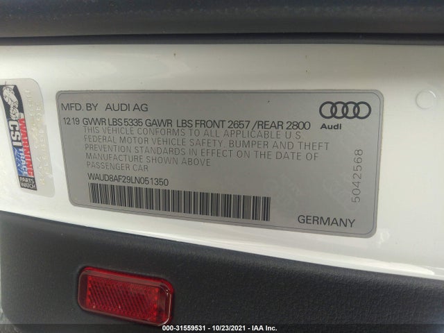 2020 Audi A6, VIN: WAUD8AF29LN051350