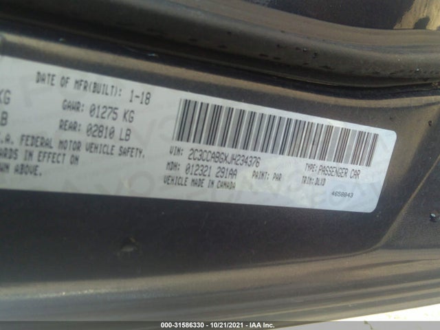 Chrysler 300 300s 2018 2C3CCABGXJH234376 Image 9