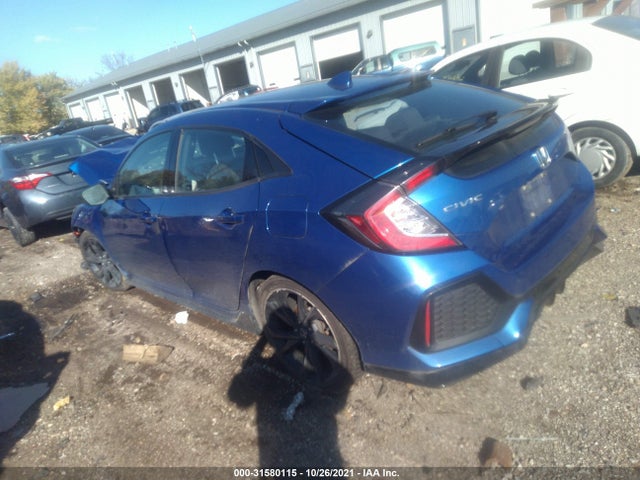 2018 HONDA CIVIC HATCHBACK SPORT VIN: SHHFK7G48JU215570