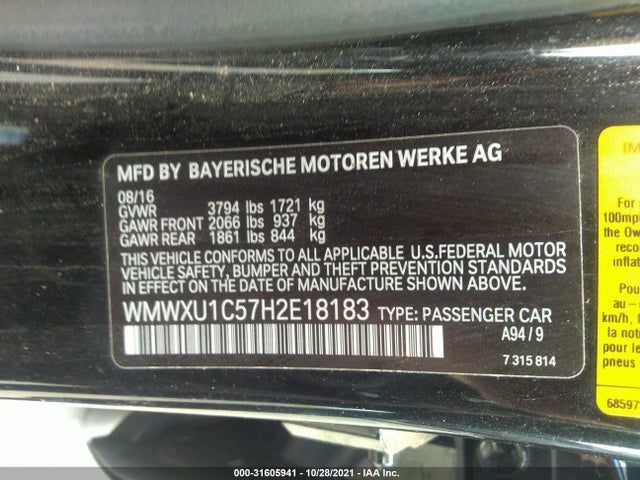 2017 Mini Hardtop, VIN: WMWXU1C57H2E18183