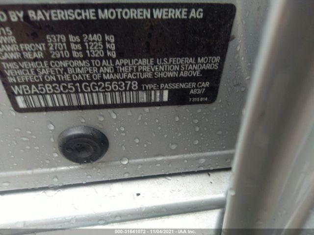 WBA5B3C51GG256378 BMW 5 Series 535i Xdrive