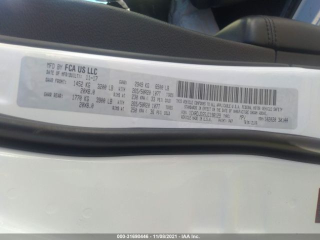 2018 DODGE DURANGO 1C4RDJDG5JC198129 Photo 8