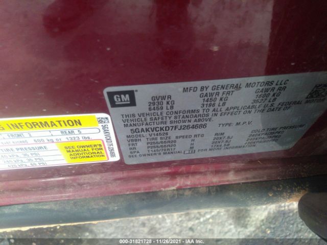 5GAKVCKD7FJ264686 Buick Enclave Premium