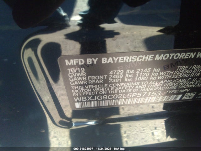 2020 BMW X1, VIN: WBXJG9C02L5P57153
